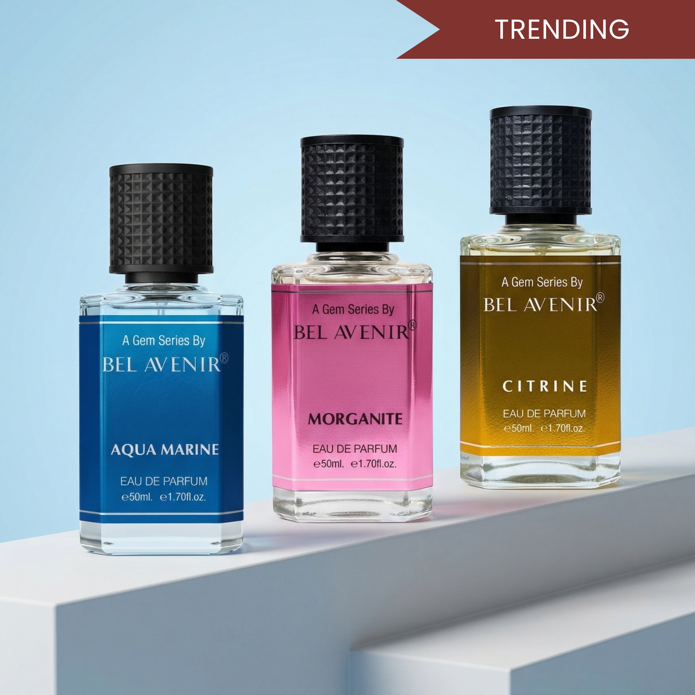 Best Of Gem Series Combo- Citrine, Morganite, Aqua Marine (50 ml) Unisex Perfumes