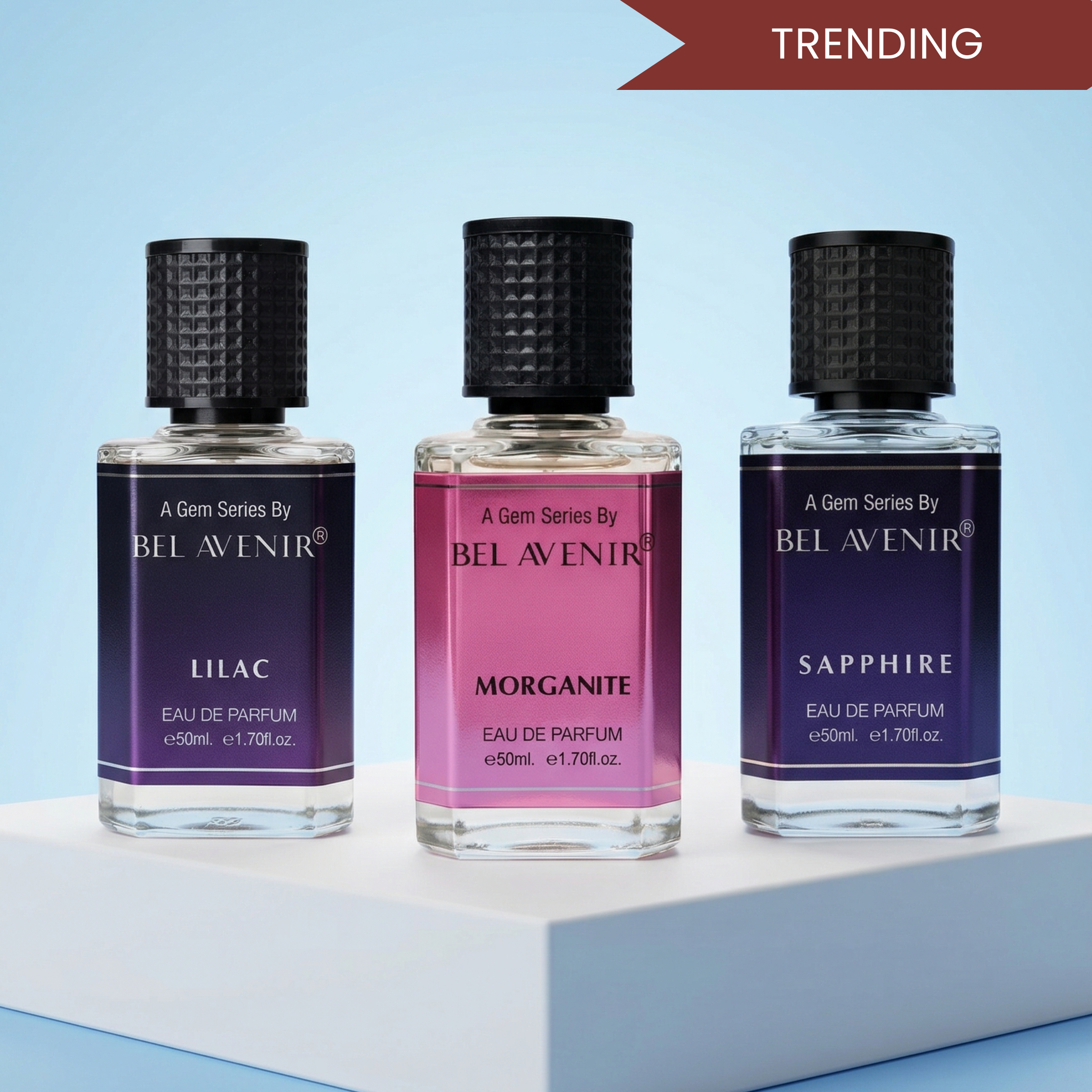 Best Of Gem Series Combo- Lilac, Morganite, Sapphire (50 ml) Unisex Perfumes