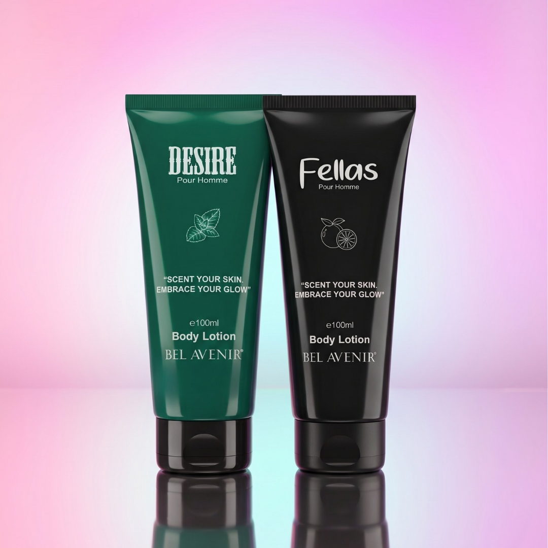 Men's Hydrating Body Lotion Duo | Desire + Fellas