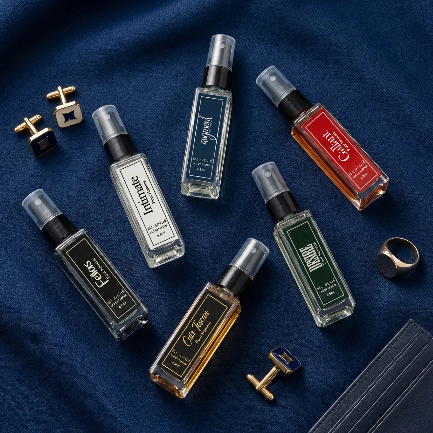 Bel Avenir's luxury long lasting discovery gift set for Men - 8ml each