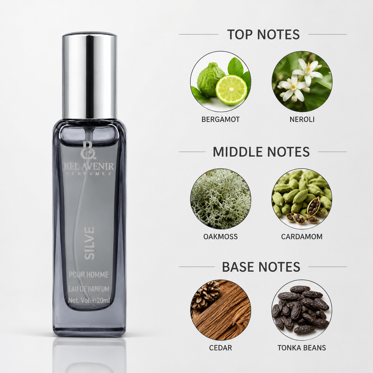 Bel Avenir's luxury long lasting gift set for Him - 20ml each
